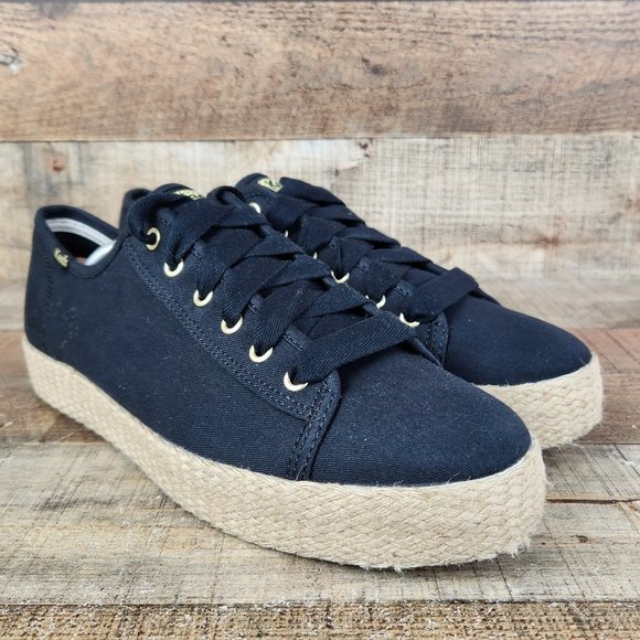 Keds Shoes Keds Triple Kick Jute Women Sz 1 Black Platform Sneakers